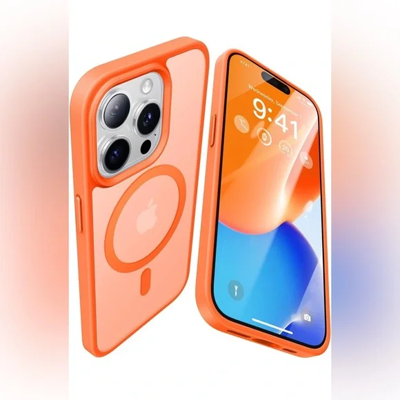 Apple Orange iPhone 15 Pro Case - Picture 1 of 5